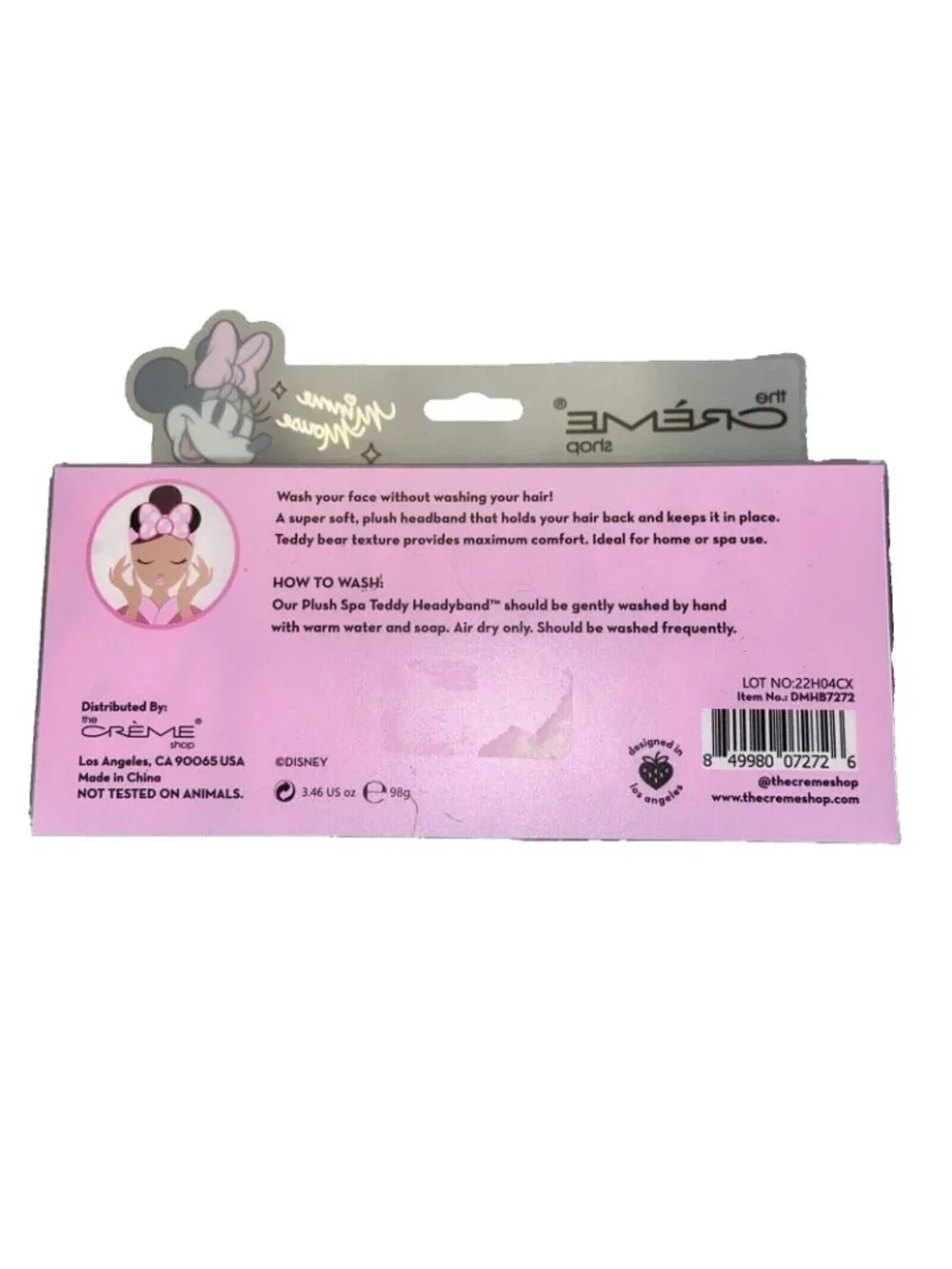 MINNIE MOUSE Make Bag Cosmetic & 3D Teddy Headyband Disney The Creme Shop NWT